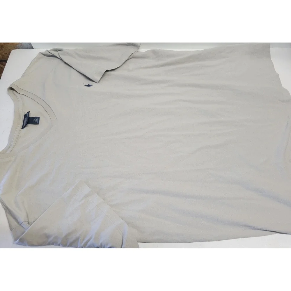 Polo Ralph Lauren XXL‎ Tan Beige V-Neck Short Sleeve Cotton T-Shirt Pony Logo